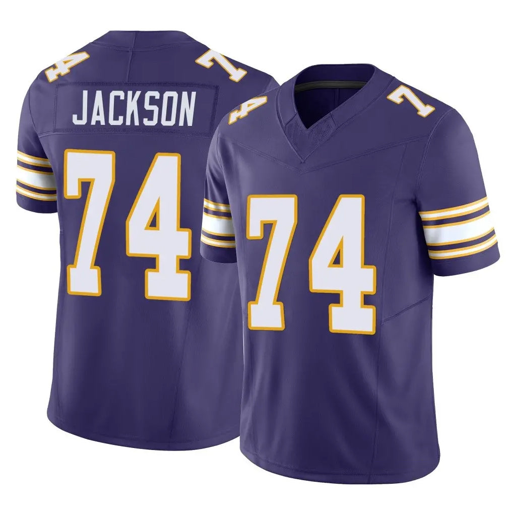 MN.Vikings #74 Donovan Jackson Player Purple Limited Classic Vapor F.U.S.E. Home Game Ddoa Stitched Jerseys