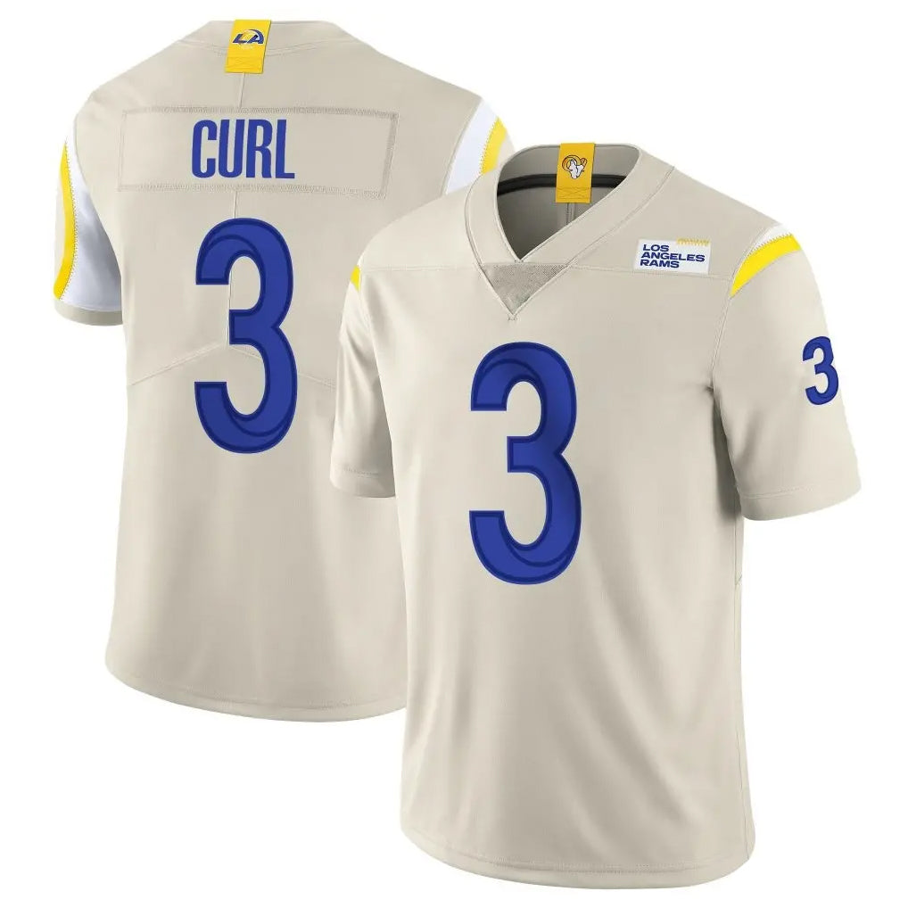 LA.Rams #3 Kam Curl Player Bone Limited Vapor Home Game Ddoa Stitched Jerseys