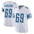 D.Lions #69 Tate Ratledge Player White Limited Vapor Untouchable Home Game Ddoa Stitched Jerseys