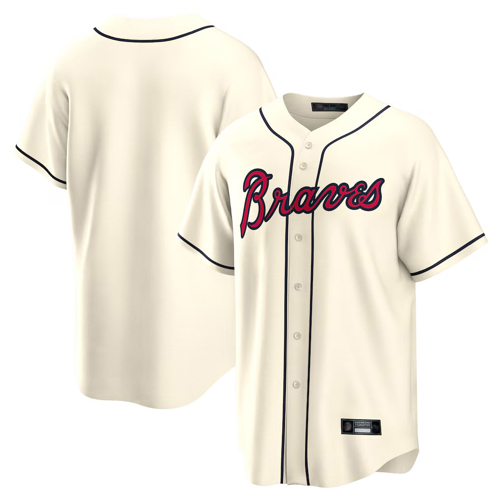 A.Braves ## Braves Blank Player Cream Home Game Ddoa Stitched Jerseys