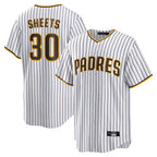 S.Diego Padres #30 Gavin Sheets Player White Home Game Ddoa Stitched Jerseys