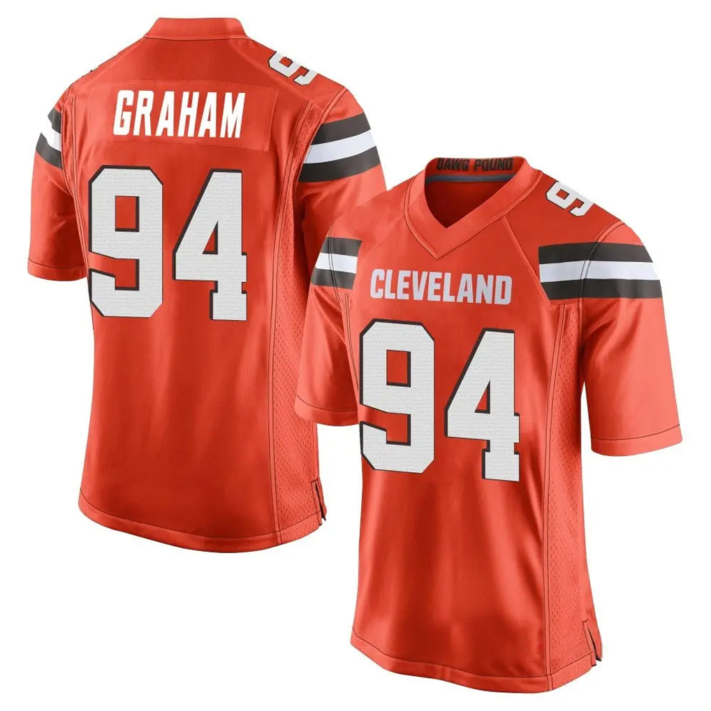 C.Browns #94 Mason Graham Player Orange Home Game Ddoa Stitched Jerseys