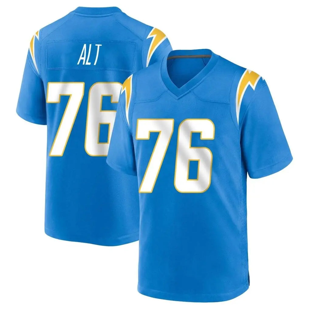 LA.Chargers #76 Joe Alt Player Blue Home Game Ddoa Stitched Jerseys