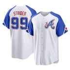 A.Braves #99 Spencer Strider Player White City Connect Home Game Ddoa Stitched Jerseys
