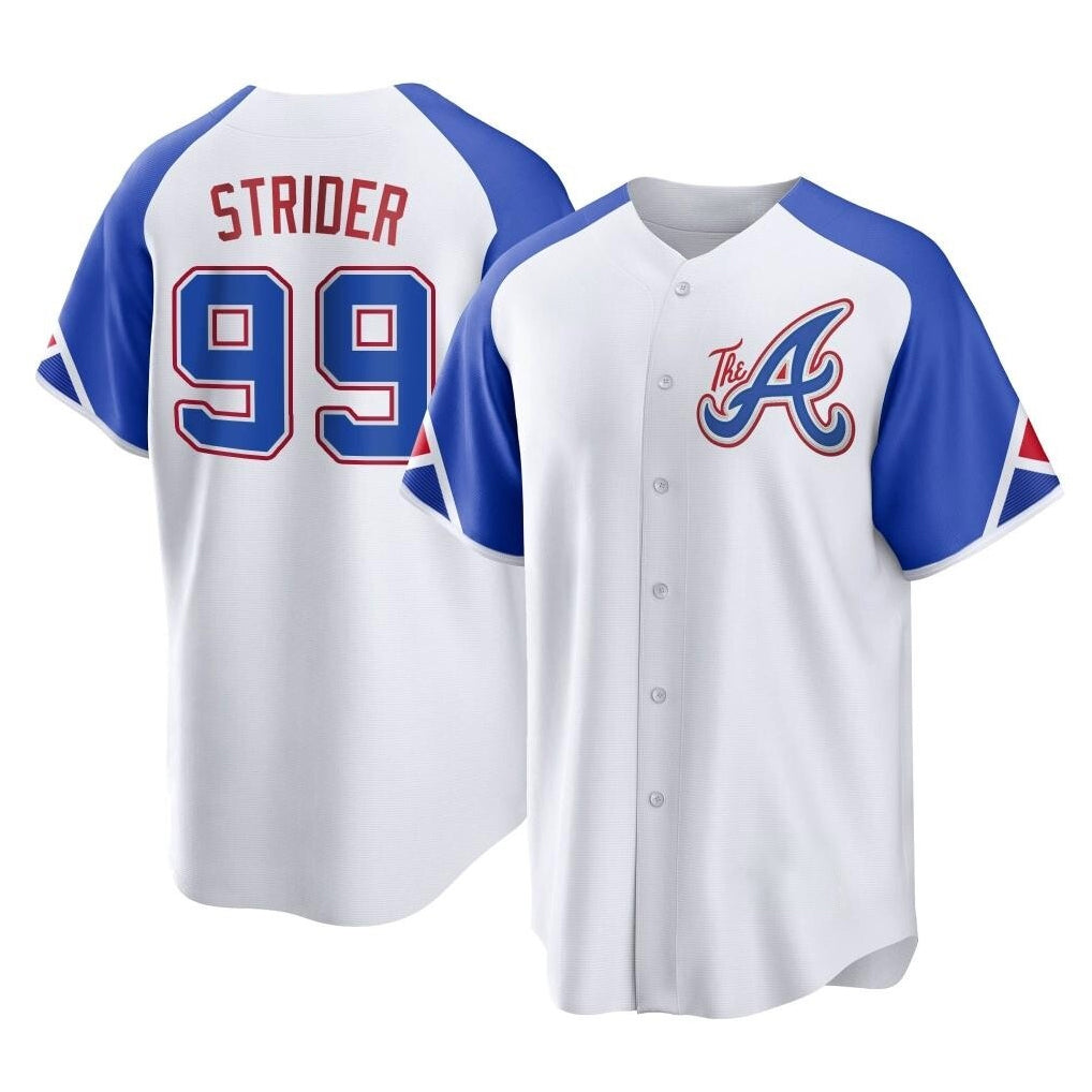 A.Braves #99 Spencer Strider Player White City Connect Home Game Ddoa Stitched Jerseys