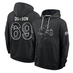 LA.Rams #69 Kevin Dotson Player 2026 Black Logo Pullover Hoodies Limited Game Ddoa Stitched Jerseys