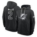M.Dolphins #2 Malik Willis Player 2026 Black Logo Pullover Hoodies Limited Game Ddoa Stitched Jerseys