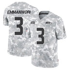 S.Seahawks #3 Nick Emmanwori Player Arctic Camo Limited Salute To Service Home Game Ddoa Stitched Jerseys