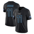 T.Titans #11 Jermaine Johnson II Player Black Impact Limited Home Game Ddoa Stitched Jerseys