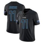 T.Titans #11 Jermaine Johnson II Player Black Impact Limited Home Game Ddoa Stitched Jerseys
