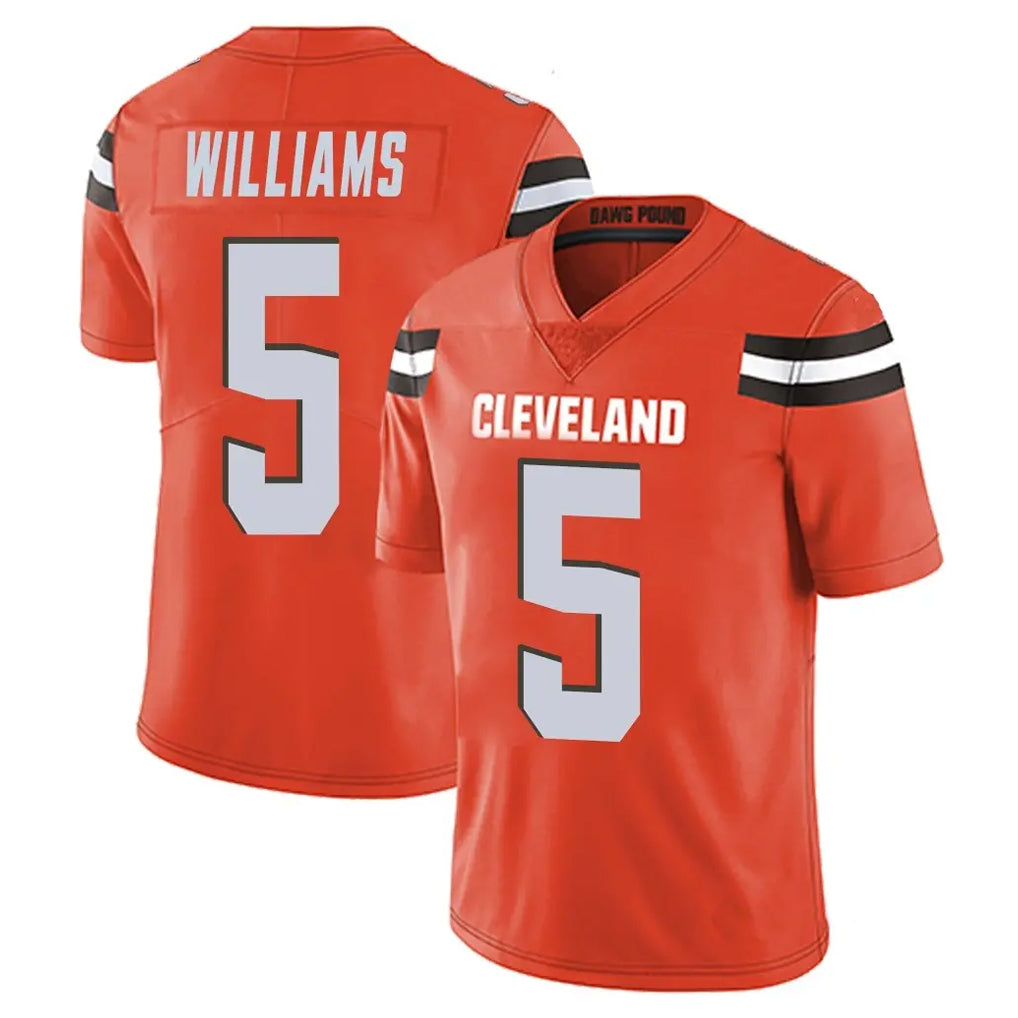 C.Browns #5 Quincy Williams Player Orange Alternate Vapor Untouchable Limited Home Game Ddoa Stitched Jerseys