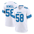 D.Lions #58 Penei Sewell Player White Alternate Home Game Ddoa Stitched Jerseys