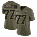 GB.Packers #77 Jordan Morgan Player Olive 2025 Salute To Service Limited Home Game Ddoa Stitched Jerseys