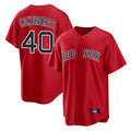 B.Red Sox #40 Willson Contreras Player Red Home Game Ddoa Stitched Jerseys