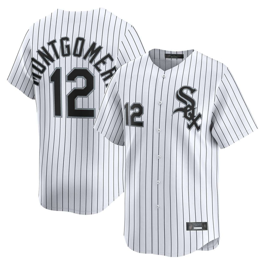C.White Sox #12 Colson Montgomery Player White Stripe Limited Home Ddoa Stitched Jerseys