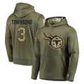 T.Titans #3 Tommy Townsend Player Olive Salute to Service Pullover Hoodies Home Game Ddoa Stitched Jerseys