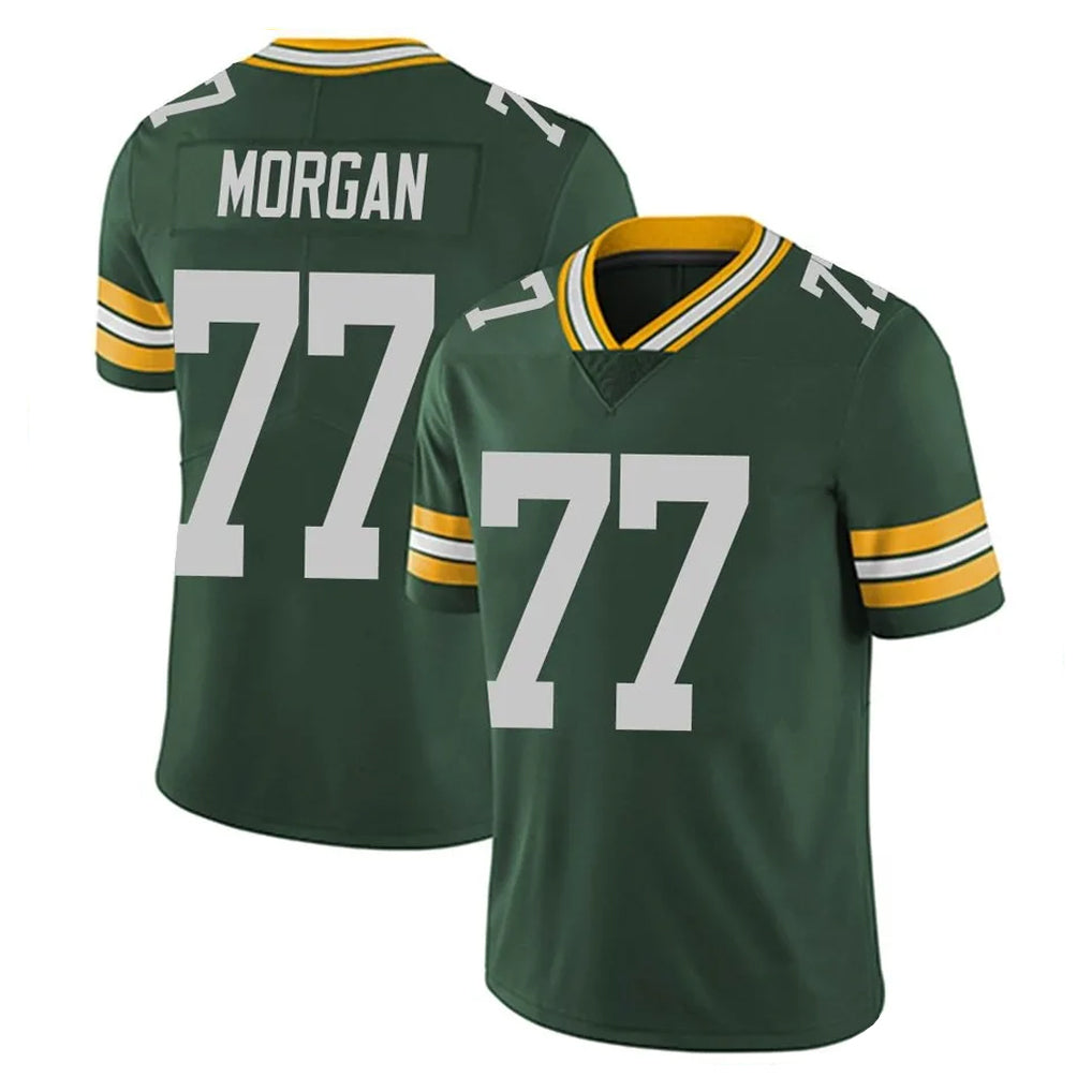 GB.Packers #77 Jordan Morgan Player Green Vapor Untouchable Limited Home Game Ddoa Stitched Jerseys