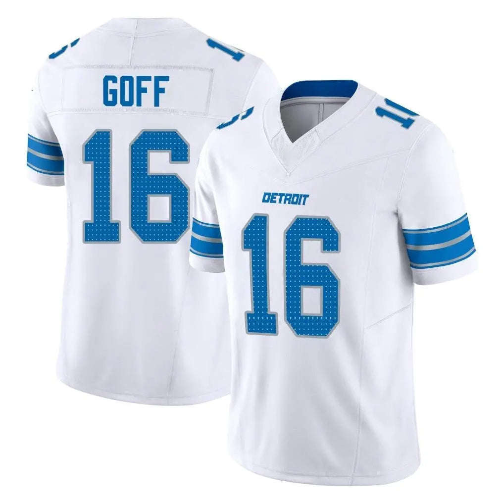 D.Lions #16 Jared Goff Player White Limited Vapor F.U.S.E. Alternate Home Game Ddoa Stitched Jerseys