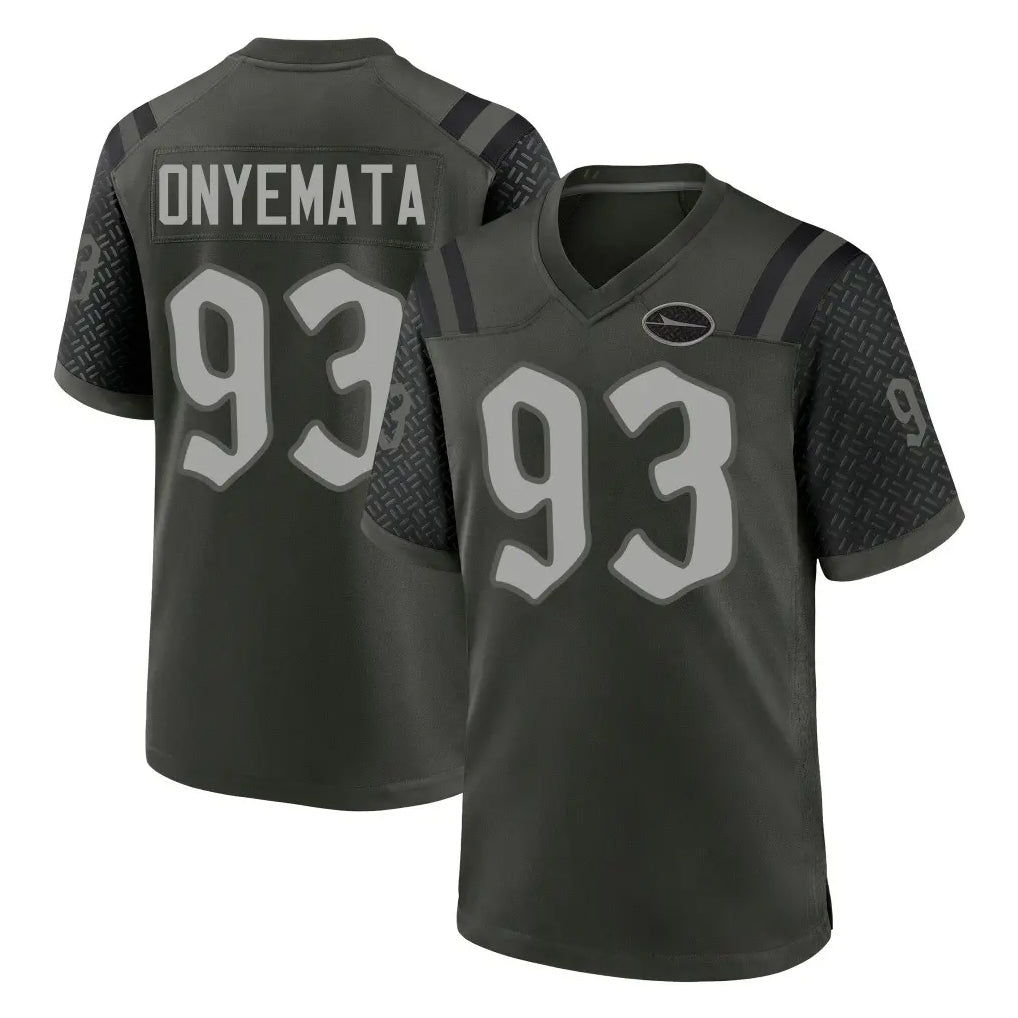 NY.Jets #93 David Onyemata Player Green 2025 Rivalries Collection Home Game Ddoa Stitched Jerseys