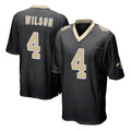 NO.Saints #4 Zach Wilson Player Black Home Game Ddoa Stitched Jerseys