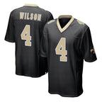 NO.Saints #4 Zach Wilson Player Black Home Game Ddoa Stitched Jerseys