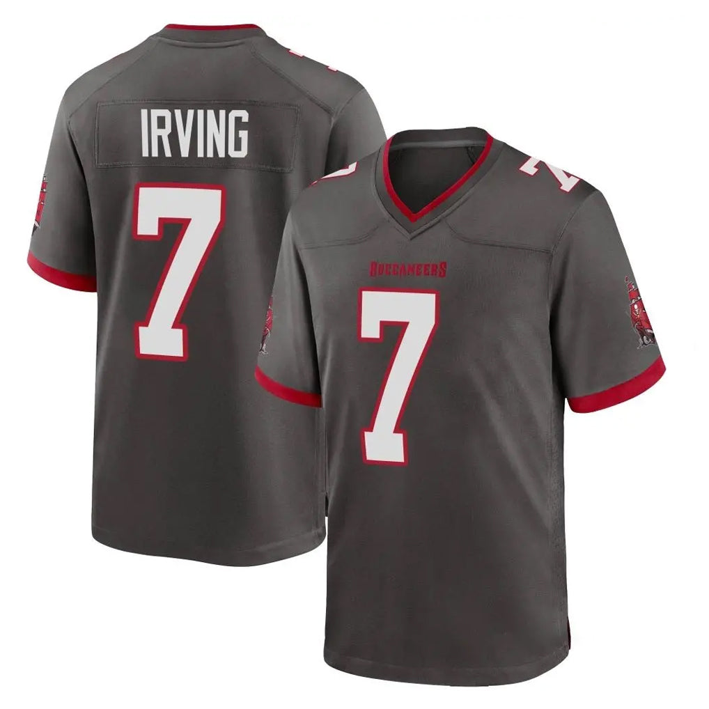 TB.Buccaneers #7 Bucky Irving Player Pewter Alternate Home Game Ddoa Stitched Jerseys