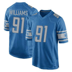 D.Lions #91 Tyleik Williams Player Blue Home Game Ddoa Stitched Jerseys