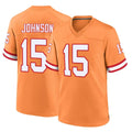 TB.Buccaneers #15 Tez Johnson Player Orange Throwback Home Game Ddoa Stitched Jerseys