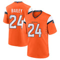 D.Broncos #24 Champ Bailey Player Orange Home Game Ddoa Stitched Jerseys