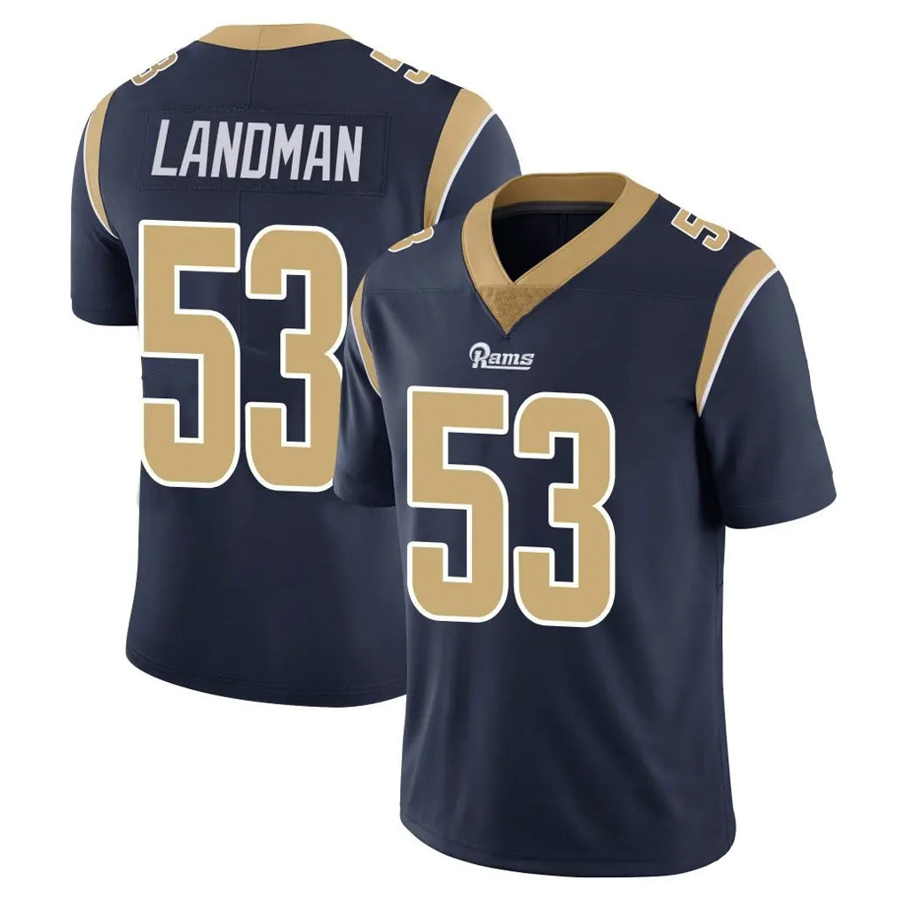 LA.Rams #53 Nate Landman Player Navy Limited Vapor Untouchable Home Game Ddoa Stitched Jerseys
