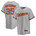 B.Orioles #35 Adley Rutschman Player Gray Home Game Ddoa Stitched Jerseys
