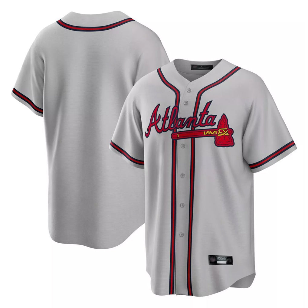 A.Braves ## Braves Blank Player Gray Home Game Ddoa Stitched Jerseys