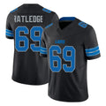 D.Lions #69 Tate Ratledge Player Black Alternate Vapor F.U.S.E. Limited Home Game Ddoa Stitched Jerseys