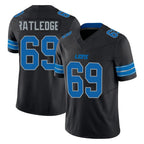D.Lions #69 Tate Ratledge Player Black Alternate Vapor F.U.S.E. Limited Home Game Ddoa Stitched Jerseys