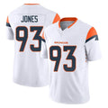 D.Broncos #93 D.J. Jones Player White Limited Vapor F.U.S.E. Home Game Ddoa Stitched Jerseys