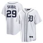 D.Tigers #29 Tarik Skubal Player White Home Game Ddoa Stitched Jerseys