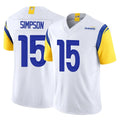 LA.Rams #15 Ty Simpson Player White Limited Vapor F.U.S.E. Home Game Ddoa Stitched Jerseys