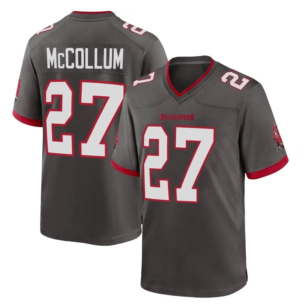 TB.Buccaneers #27 Zyon McCollum Player Pewter Alternate Home Game Ddoa Stitched Jerseys