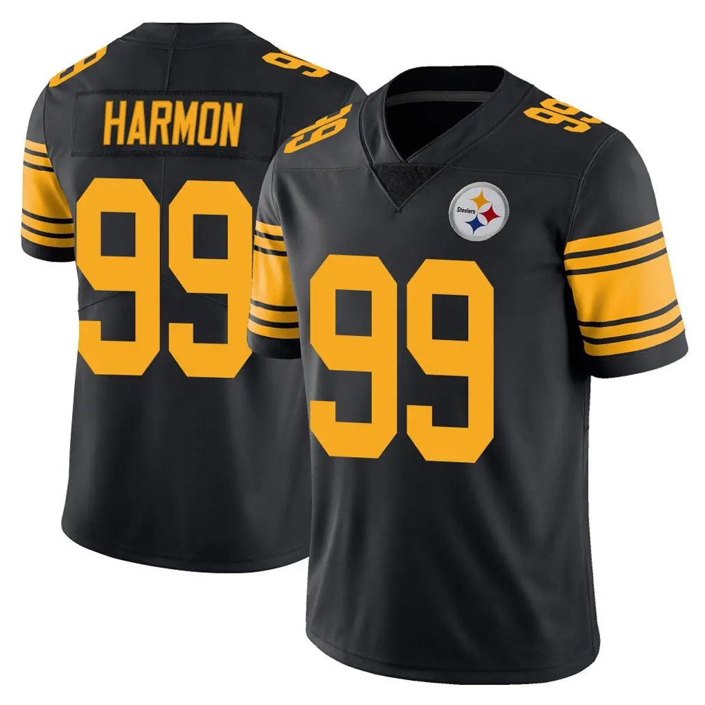 P.Steelers #99 Derrick Harmon Player Black Limited Color Rush Home Game Ddoa Stitched Jerseys