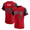 C.White Sox #72 Carlton Fisk Player Red City Connect Limited Elite Home Ddoa Stitched Jerseys