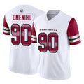W.Commanders #90 Charles Omenihu Player White Vapor F.U.S.E. Limited Home Game Ddoa Stitched Jerseys