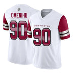 W.Commanders #90 Charles Omenihu Player White Vapor F.U.S.E. Limited Home Game Ddoa Stitched Jerseys