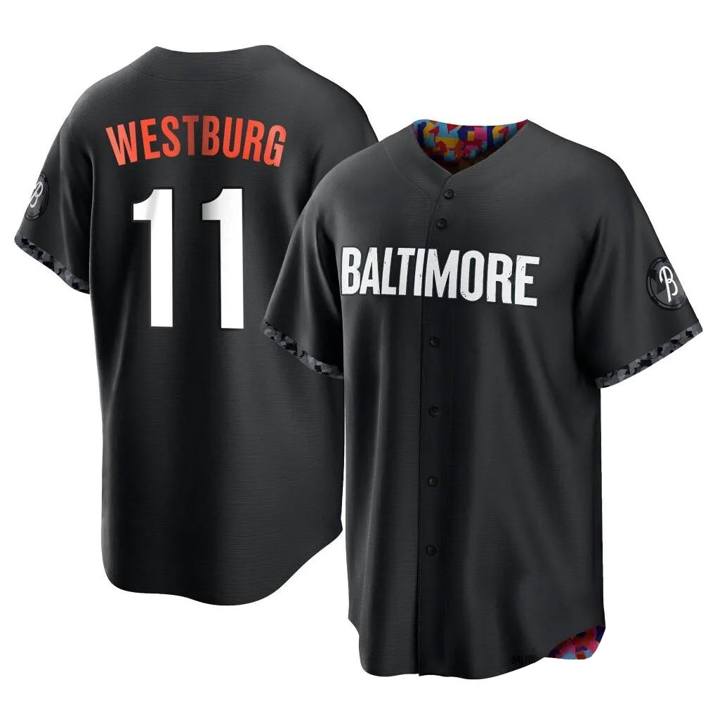 B.Orioles #11 Jordan Westburg Player Black City Connect Home Game Ddoa Stitched Jerseys