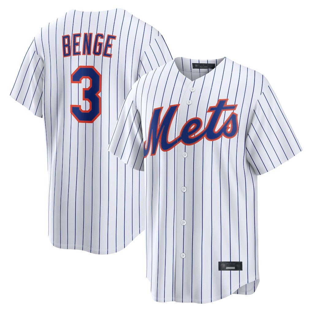 NY.Mets #3 Carson Benge Player White Home Limited Ddoa Stitched Jerseys