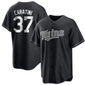 M.Twins #37 Victor Caratini Player Black Home Game Ddoa Stitched Jerseys