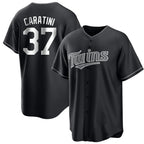 M.Twins #37 Victor Caratini Player Black Home Game Ddoa Stitched Jerseys
