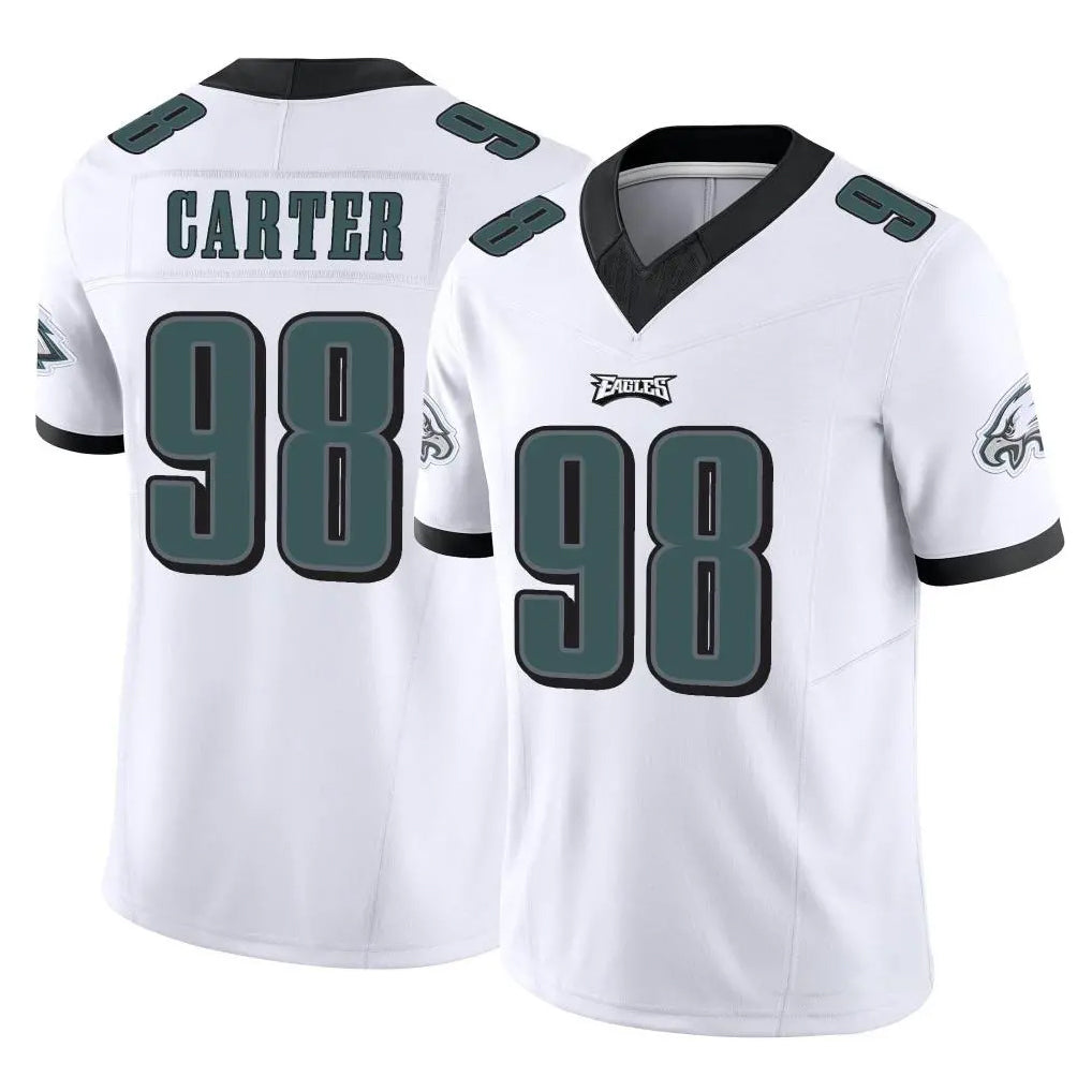 P.Eagles #98 Jalen Carter Player White Limited Vapor F.U.S.E. Home Game Ddoa Stitched Jerseys