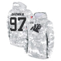 C.Panthers #97 Bobby Brown III Player Arctic Camo Salute to Service Pullover Hoodies Limited Game Ddoa Stitched Jerseys