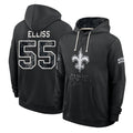NO.Saints #55 Kaden Elliss Player 2026 Black Logo Pullover Hoodies Limited Game Ddoa Stitched Jerseys