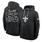 NO.Saints #55 Kaden Elliss Player 2026 Black Logo Pullover Hoodies Limited Game Ddoa Stitched Jerseys